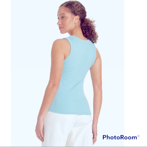 Preview International Nordstrom Baby Blue Tank Top. - Picture 3 of 4